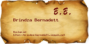 Brindza Bernadett névjegykártya